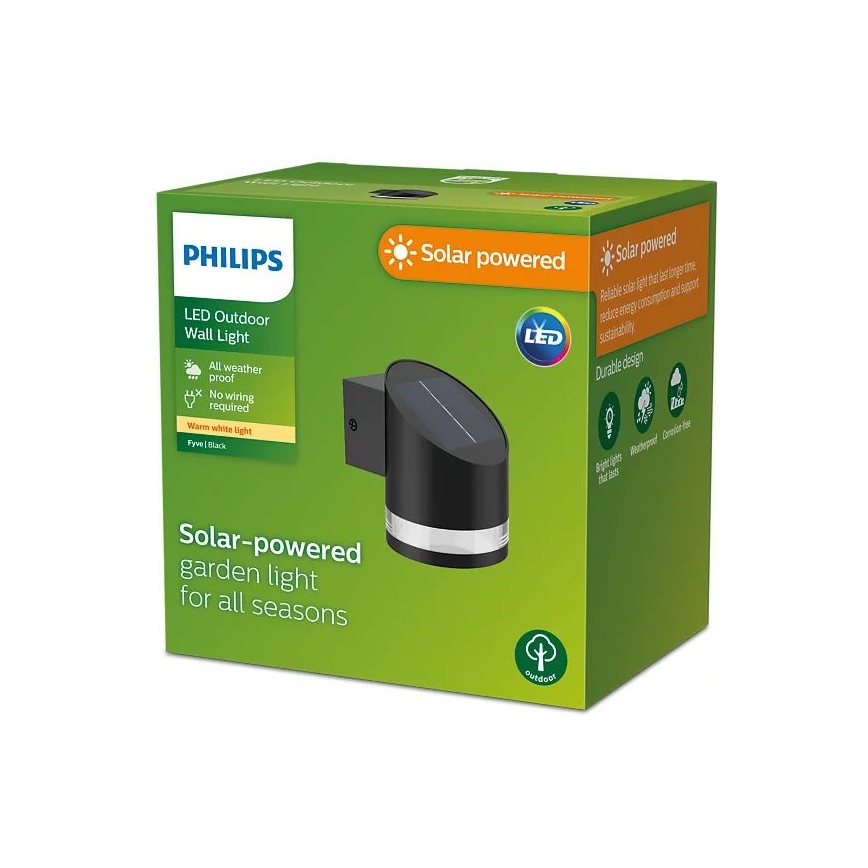 Philips - LED Solcellsvägglampa FYCE LED/1,5W/3,7V 1200 mAh IP44