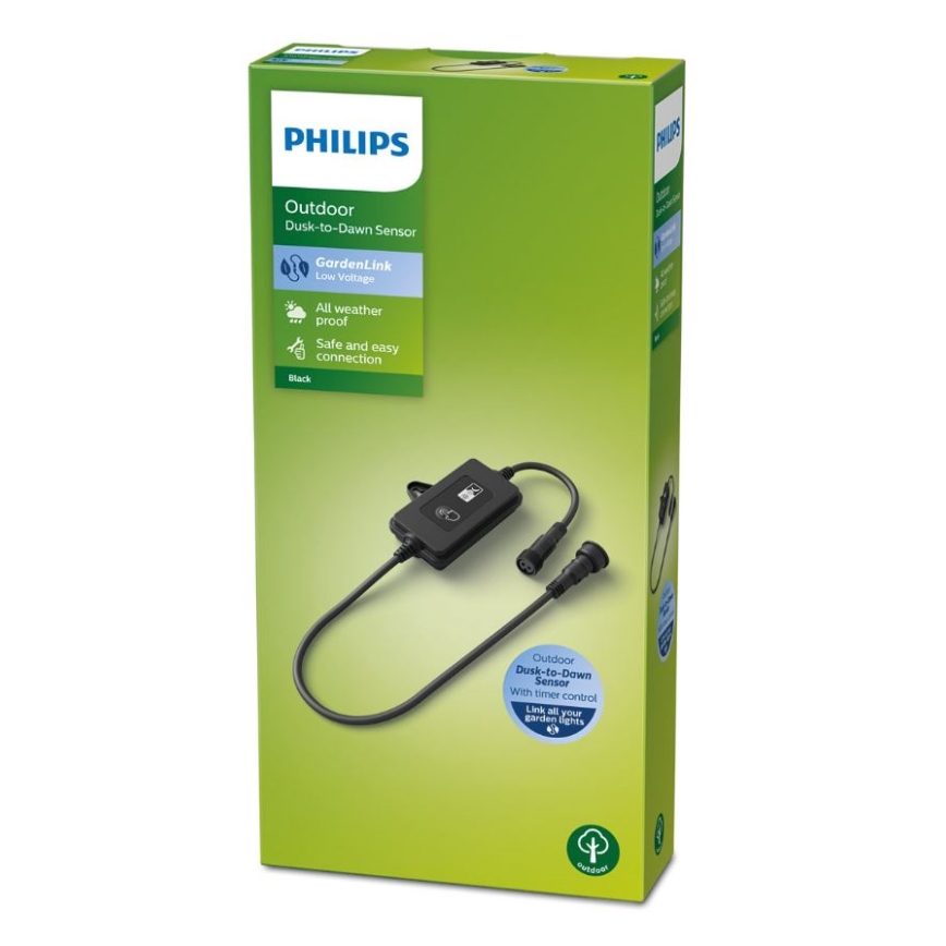 Philips - Utomhussensor för skymning med timer IP44