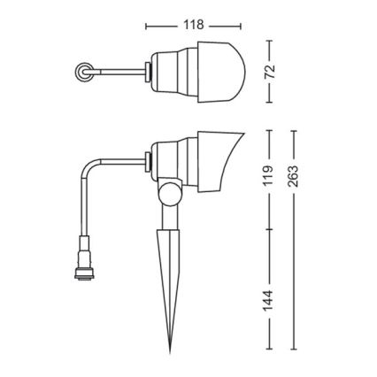 Philips - LED utomhusspotlight LED/24W/230V 2700K IP44