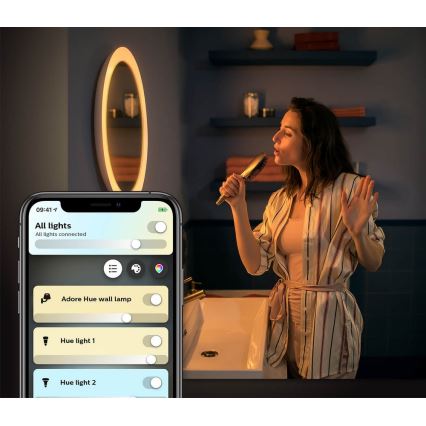 Philips - LED dimbar badrumsspegel Hue ADORE LED/27W/230V + fjärrkontroll IP44