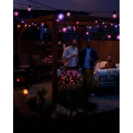 Philips - Hue FESTAVIA LED RGBW förlängningsbar, dimbar utomhusslinga, 20×LED, 14 m, IP65