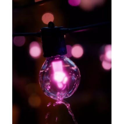 Philips - Hue FESTAVIA LED RGBW förlängningsbar, dimbar utomhusslinga, 20×LED, 14 m, IP65