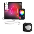 Philips - Hue FLUX LED RGBW dimbar utomhusremsa 5 m LED/30 W/230 V 2200–6500 K IP67 + rörelsesensor
