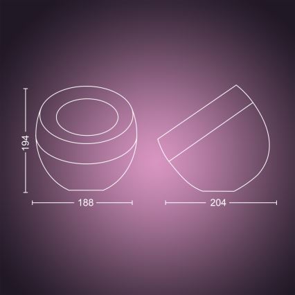 Philips - LED RGB Dimbar bordslampa Hue IRIS LED/8,2W/230V 2000-6500K guld