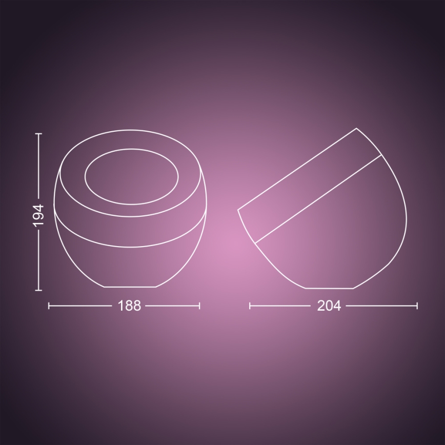 Philips - LED RGB Dimbart bordslampa Hue IRIS LED/8,2W/230V 2000-6500K silver