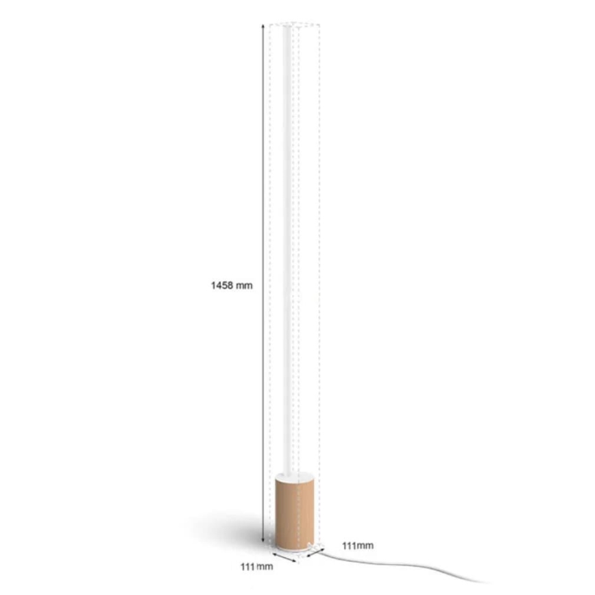 Philips - LED RGBW Dimbar golvlampa Hue SIGNE LED/29W/230V 2000-6500K beige