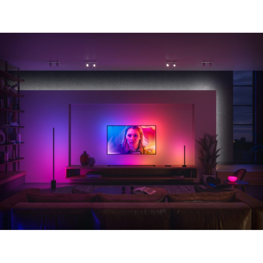 Philips - LED RGBW Dimbar golvlampa Hue SIGNE LED/29W/230V 2000-6500K svart