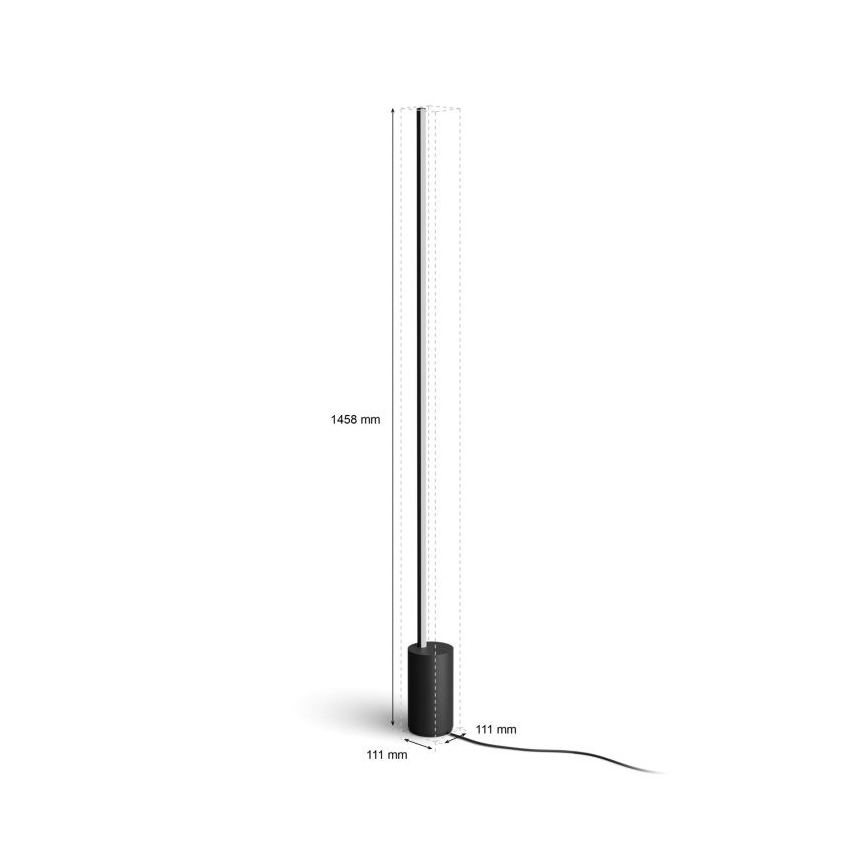 Philips - LED RGBW Dimbar golvlampa Hue SIGNE LED/29W/230V 2000-6500K svart