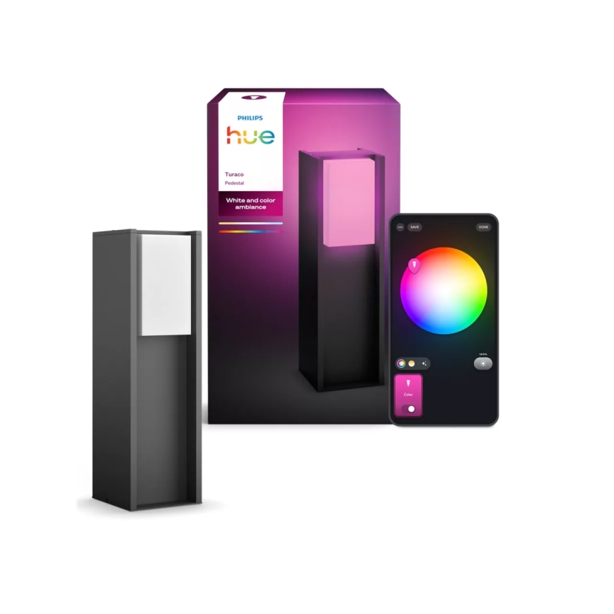 Philips - Hue TURACO LED-dimbar utomhuslampa 1xE27/8,1W/230V 40 cm IP44