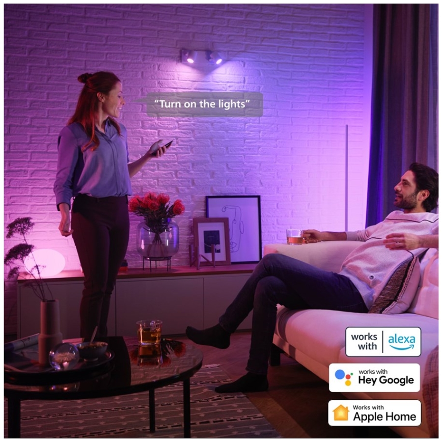 LED RGBW Dimbar lampa Philips Hue White And Color Ambiance GU5,3/MR16/6,3W/12V 2000-6500K