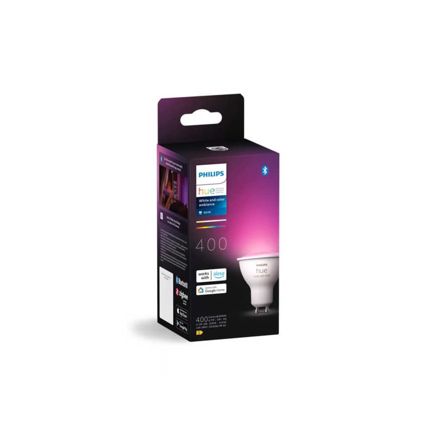 Dimmbar LED RGBW-lampa Philips Hue White And Color Ambiance GU10/4,2W/230V 2000–6500K