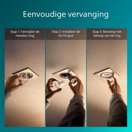 Philips - Infälld downlight PERIDOT 1xGU10/7W/230V, silver