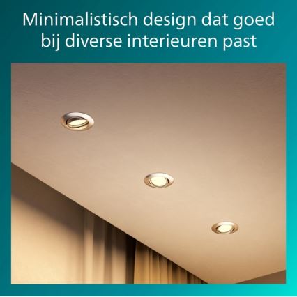 Philips - Infälld takarmatur PERIDOT 1xGU10/7W/230V silver