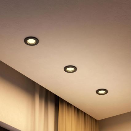 Philips - Infälld takarmatur PERIDOT 1xGU10/7W/230V svart