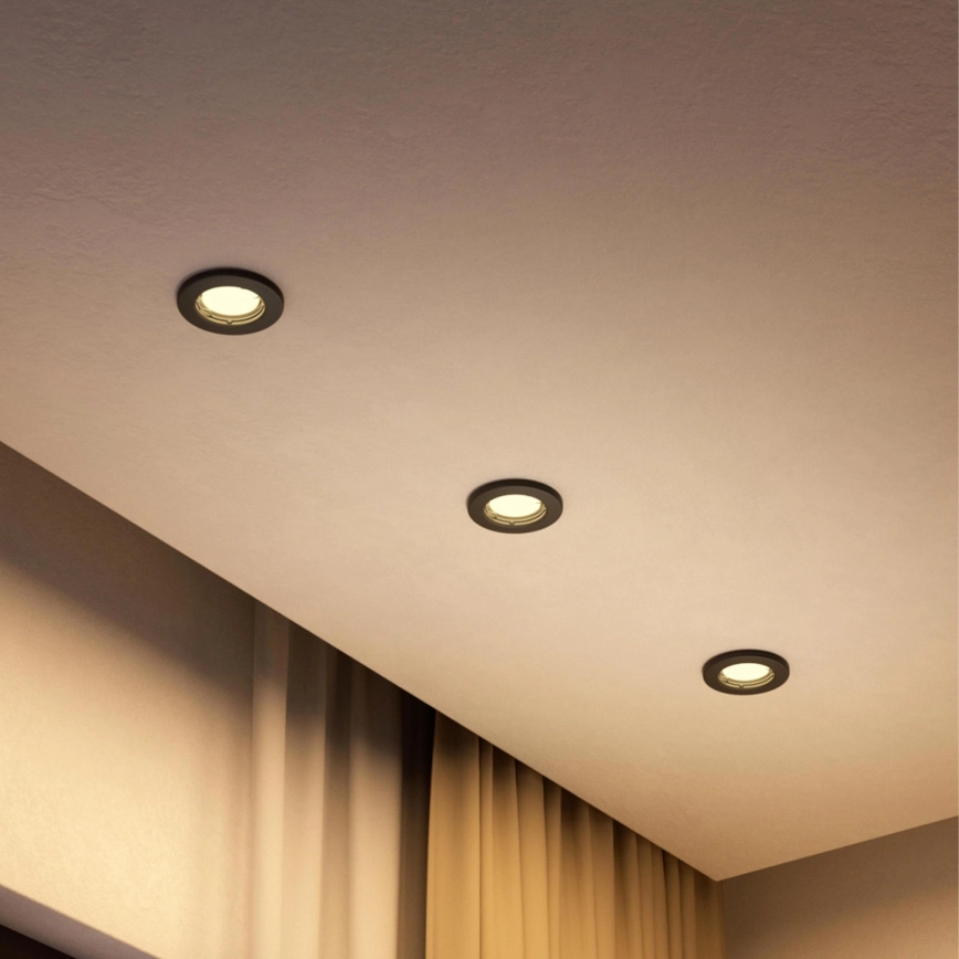Philips - Infälld takarmatur PERIDOT 1xGU10/7W/230V svart