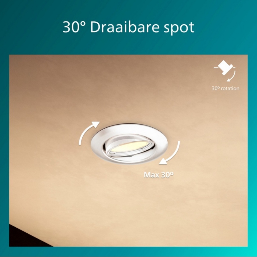 Philips - Infälld takarmatur PERIDOT 1xGU10/7W/230V vit