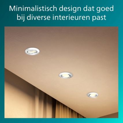 Philips - Infälld takarmatur PERIDOT 1xGU10/7W/230V vit