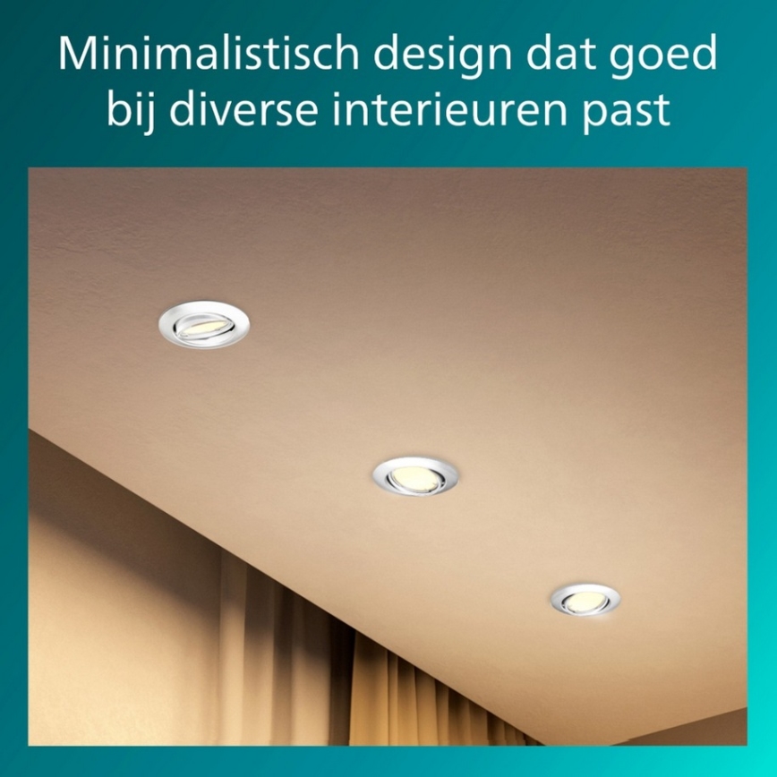 Philips - Infälld takarmatur PERIDOT 1xGU10/7W/230V vit