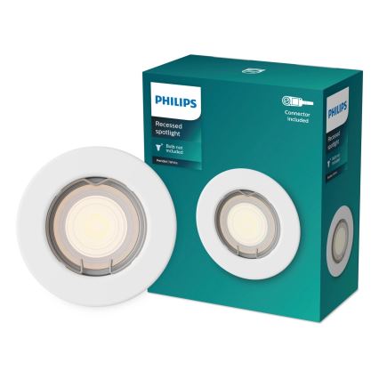 Philips - Infälld takarmatur PERIDOT 1xGU10/7W/230V vit