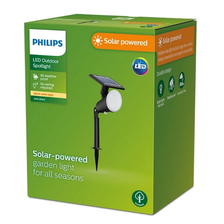 Philips - LED Solcellspotlight JIVIX LED/1,4W/3,7V 1800 mAh IP44