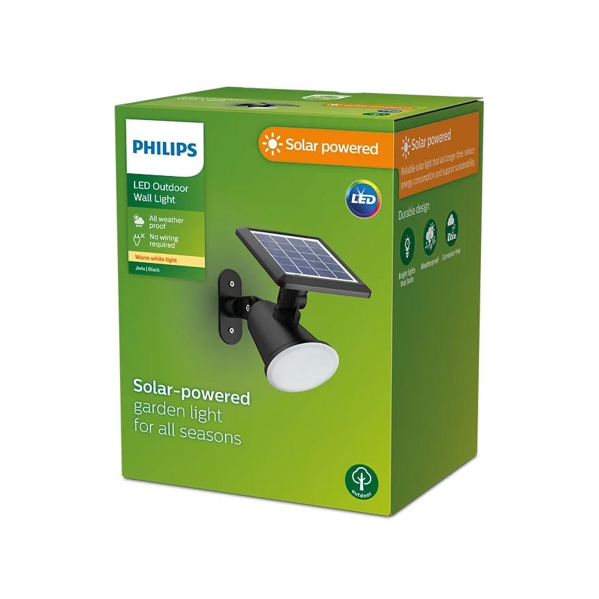 Philips - LED Solcellsvägglampa JIVIX LED/1,4W/3,7V 1800 mAh IP44