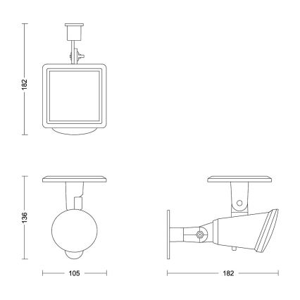 Philips - LED Solcellsvägglampa JIVIX LED/1,4W/3,7V 1800 mAh IP44