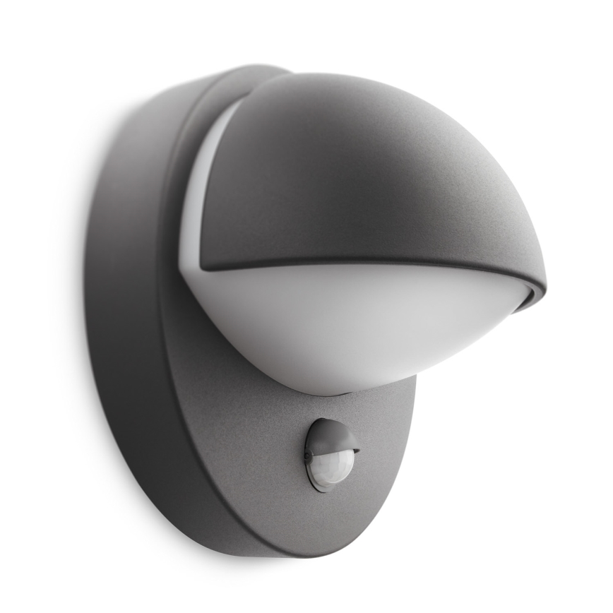 Philips - Utomhus vägglampa med sensor JUNE 1xE27/12W/230V IP44