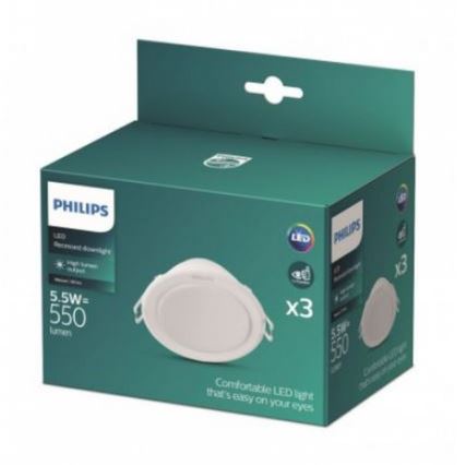 Philips - KIT 3x LED infälld belysning LED/5,5W/230V