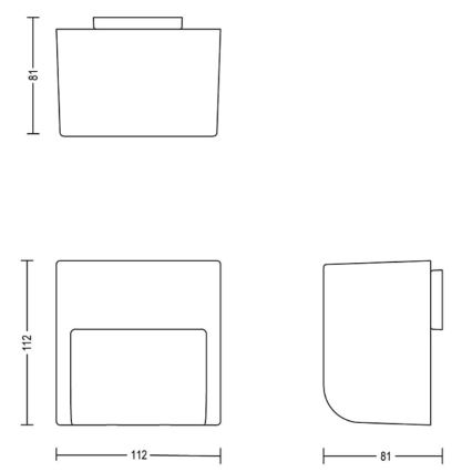 Philips - KIT 3x LED vägglampa för utomhusbruk GRITS LED/1,5W/24/230V IP44