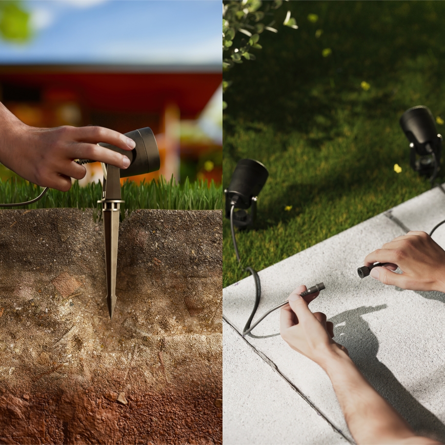 Philips - KIT 3x Utomhus LED belysning GARDENLINK REUEL LED/1,5W/230V 2700K IP44