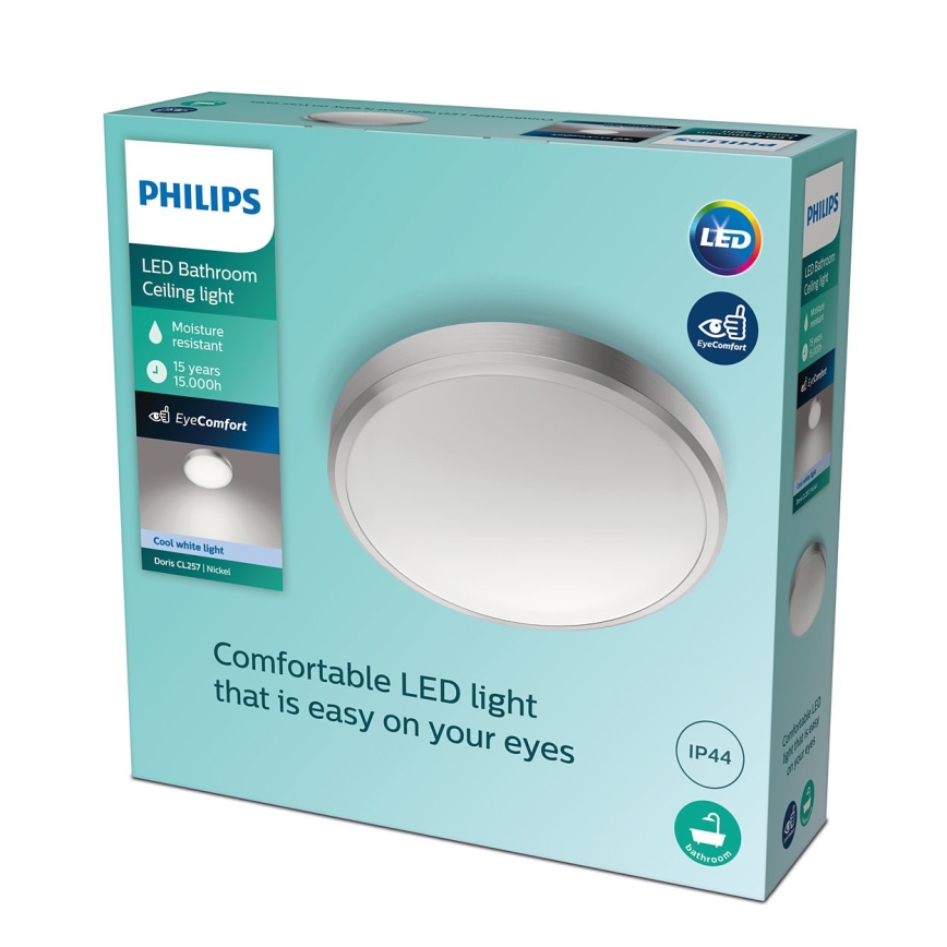 Philips - LED Badrumsbelysning tak DORIS LED/17W/230V 4,000K IP44