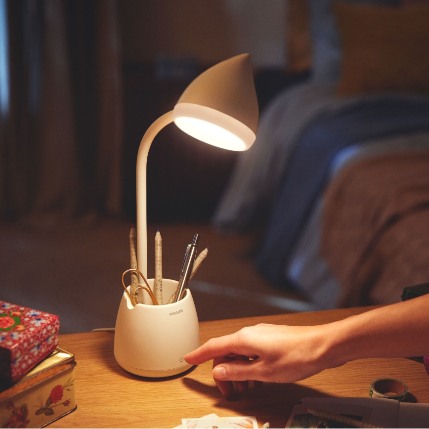 Philips - LED dimbar touchbordslampa HAT LED/4,5W/5V 1800 mAh 3000/4000/5700K CRI 90