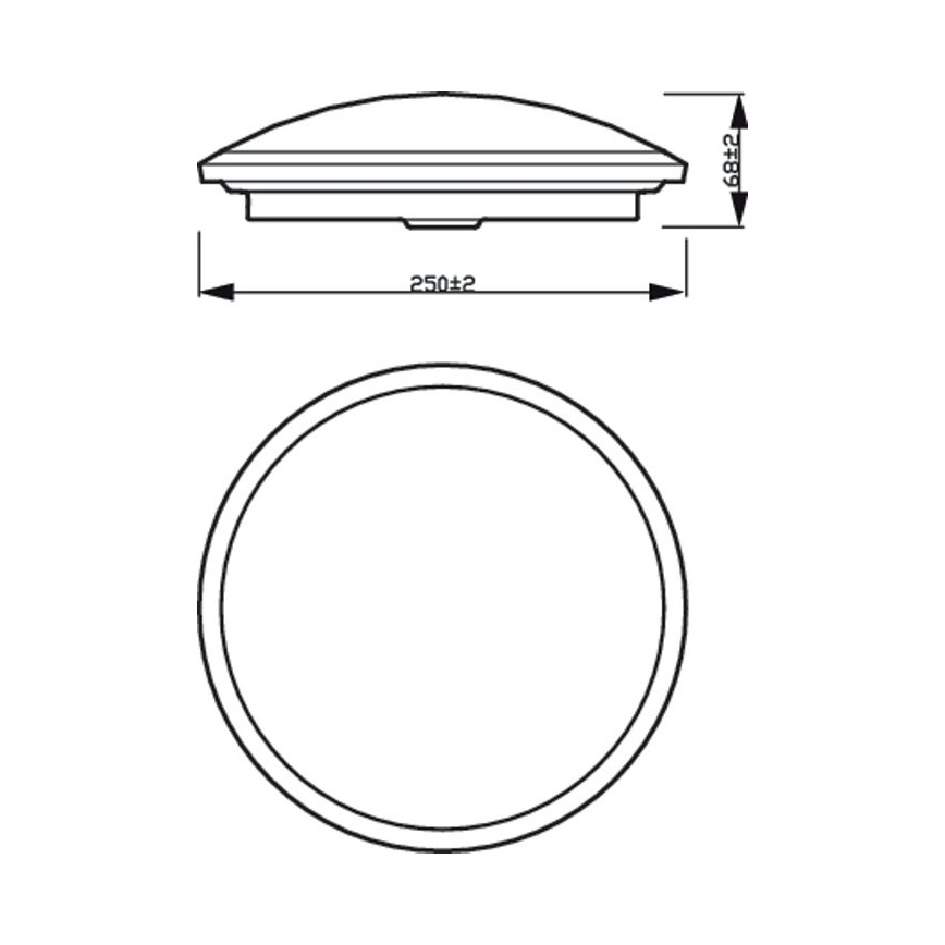 Philips - LED Dimbar bathroom Takbelysning SCENE SWITCH LED/12W/230V IP44