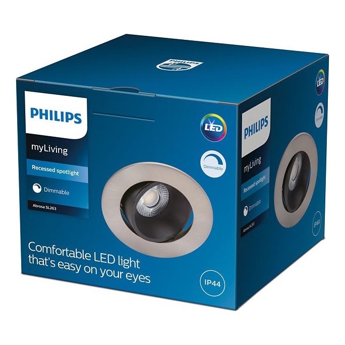 Philips - LED dimbar badrumslampa ABROSA 1xLED/9W/230V IP44