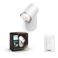Philips - LED dimbar badrumslampa Hue ADORE 1xGU10/5W/230V IP44 + fjärrkontroll