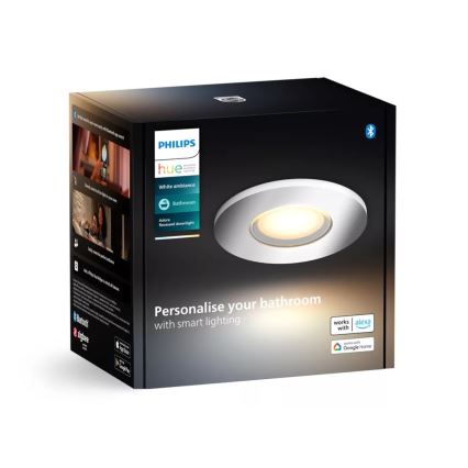 Philips - Infälld dimbar LED badrumsbelysning Hue ADORE BATHROOM 1xGU10/4,2W/230V 2200-6500K IP44