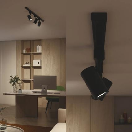 Philips - LED RGBW dimbar spotlight i skensystemet EASYLINK HUE 3xGU10/4,7W/2300-6500K 1m svart + Hue Bridge