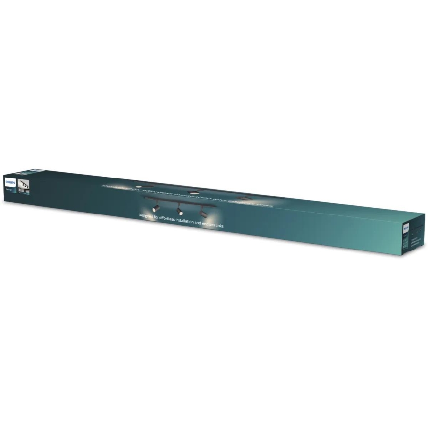 Philips - LED RGBW dimbar spotlight i skensystemet EASYLINK HUE 3xGU10/4,7W/2300-6500K 1m svart + Hue Bridge
