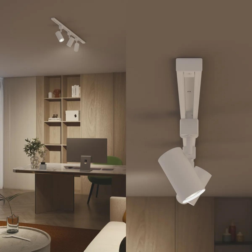 Philips - LED RGBW dimbar spotlight för skensystemet EASYLINK HUE 3xGU10/4,7W/230V 2200–6500K 1 m vit + Hue Bridge