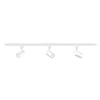 Philips - LED RGBW dimbar spotlight för skensystemet EASYLINK HUE 3xGU10/4,7W/230V 2200–6500K 1 m vit + Hue Bridge
