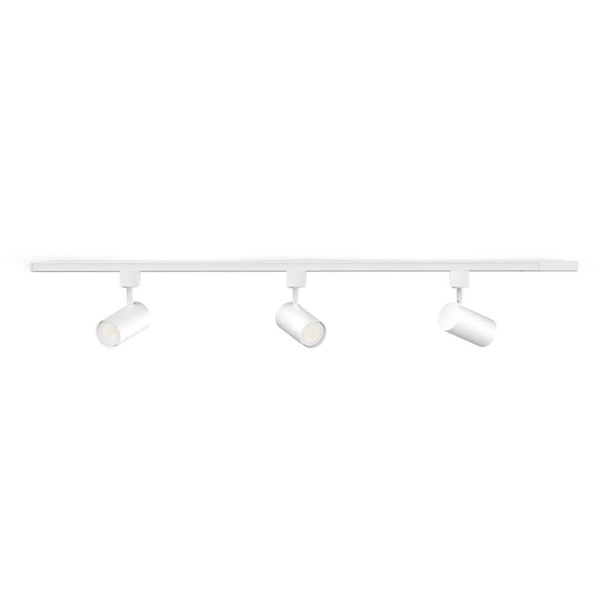 Philips - LED RGBW dimbar spotlight för skensystemet EASYLINK HUE 3xGU10/4,7W/230V 2200–6500K 1 m vit + Hue Bridge