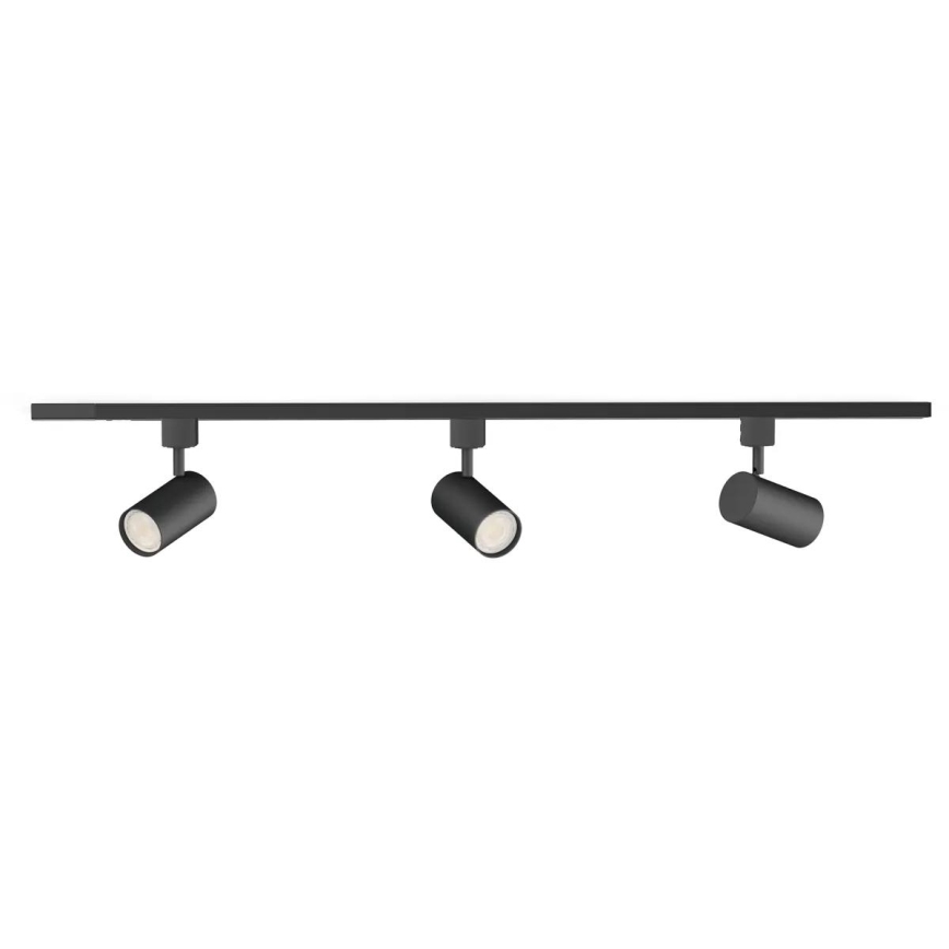 Philips - LED RGBW dimbar spotlight för skensystem EASYLINK HUE 3xGU10/4,7W/230V 2200–6500K 1 m svart
