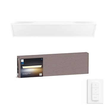 Philips - LED dimbar takarmatur Hue AURELLE LED/39W/230V 2200-6500K 120x30 cm vit + dimmbrytare