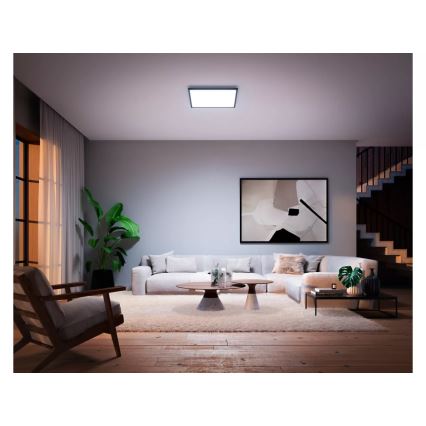 Philips - Dimmbar LED-takarmatur Hue AURELLE LED/39W/230V 2200-6500K 60x60 cm svart