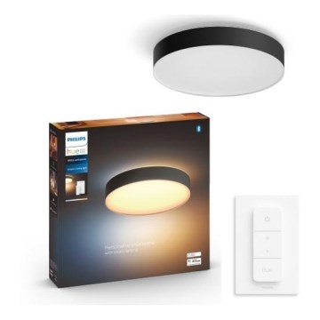 Philips - LED-dimbar takarmatur Hue LED/33,5W/230V 2200-6500K Ø 425 mm svart + fjärrkontroll