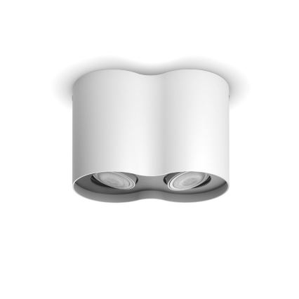 Philips - LED Dimbar Takbelysning Hue PILLAR 2xGU10/5W/230V + Fjärrkontroll