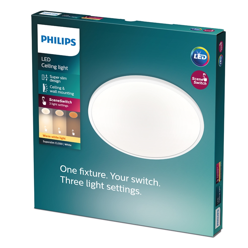 Philips - LED Dimbar Takbelysning klar 1xLED/15W/230V 2700K