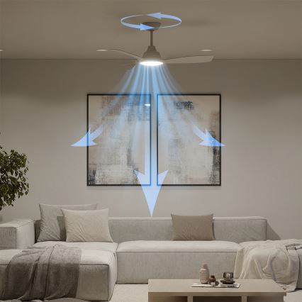 Philips - Dimbar LED-takfläkt OLAS LED/24W/230V Ø 106 cm vit + fjärrkontroll