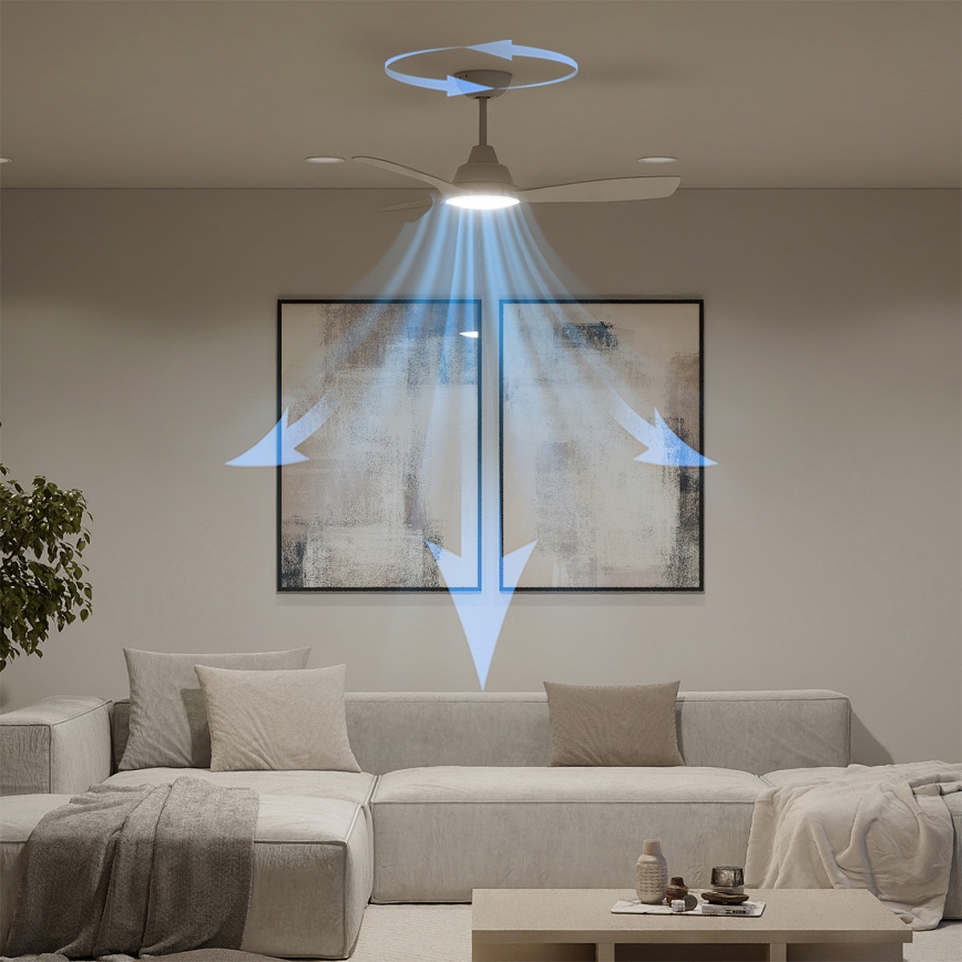 Philips - Dimbar LED-takfläkt OLAS LED/24W/230V Ø 106 cm vit + fjärrkontroll