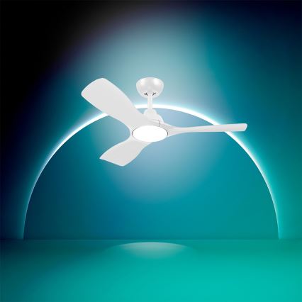 Philips - Dimbar LED-takfläkt OLAS LED/24W/230V Ø 106 cm vit + fjärrkontroll
